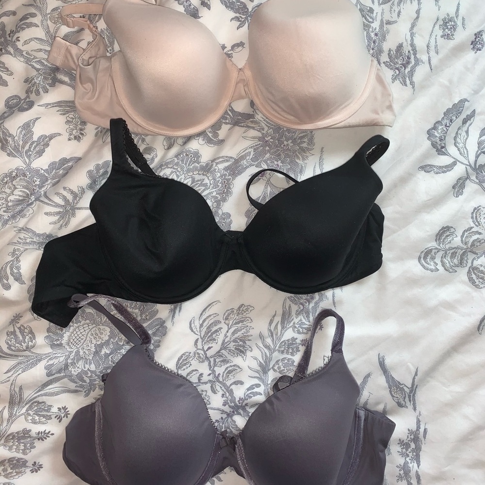 3 (lightly used) Victoria Secret T-Shirt Bras!